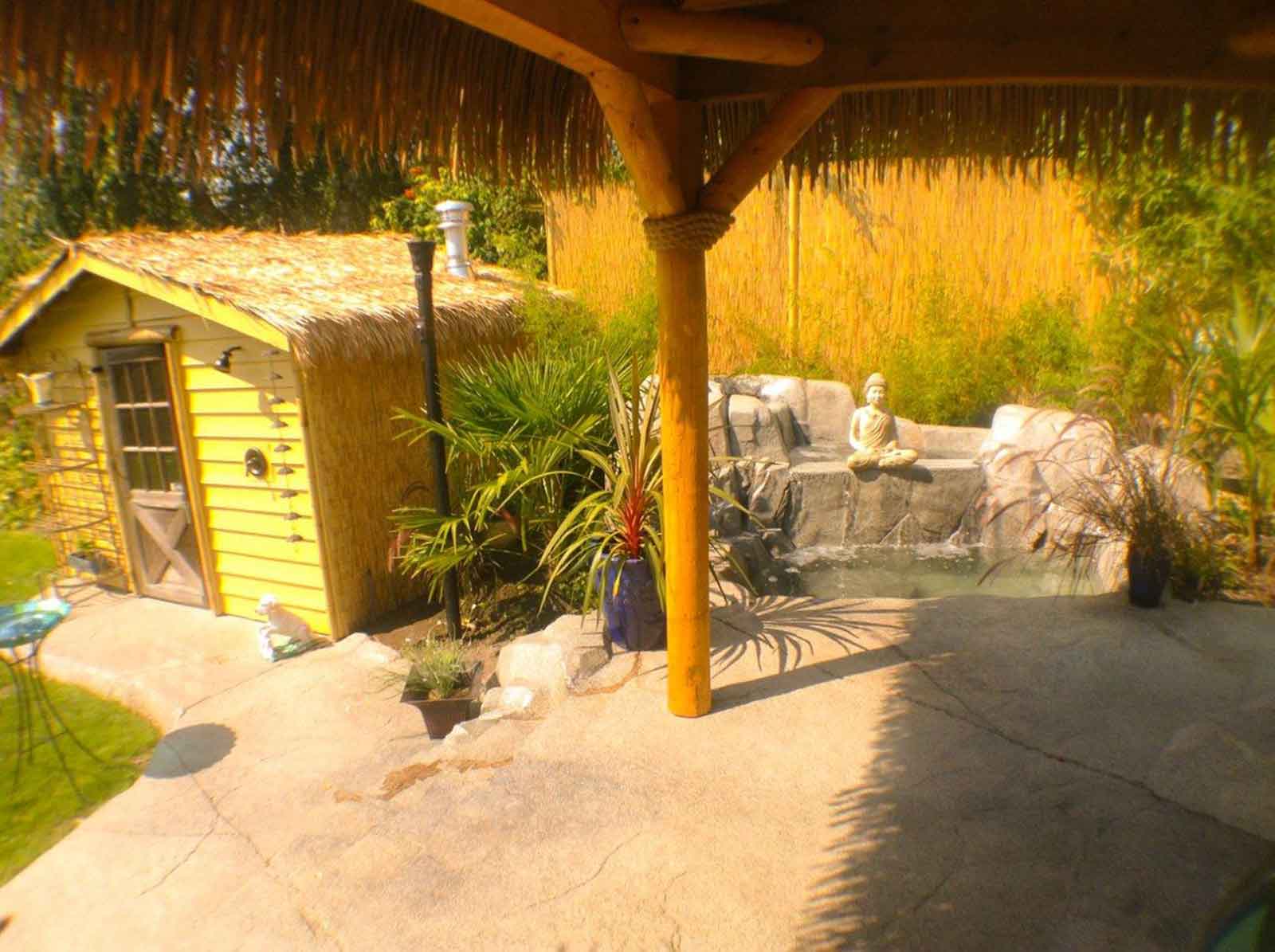 Private spacious backyard cabana